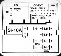 Разъёмы а/магнитол VW
