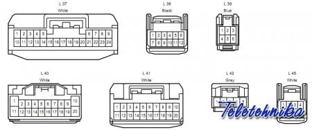 Разъёмы а/магнитол TOYOTA