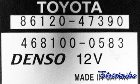 Разъёмы а/магнитол TOYOTA