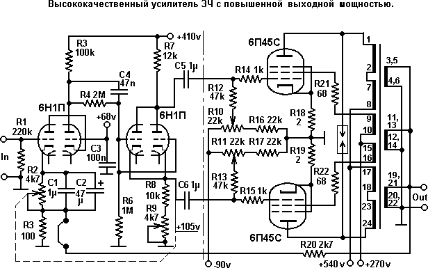 Мощный ламповый усилитель